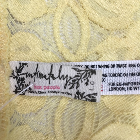 FREE PEOPLE yellow bralette size L - Picture 3 of 8
